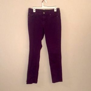 Purple White House Black Market Slim Leg Jeans